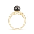 thumbnail image 2 of ANGARA Tahitian Cultured Pearl and Diamond Loop Ring in 14K Yellow Gold for Women | June Birthstone, Birthday, Anniversary, Jewelry Gift for Women | Pearl Ring, 2 of 8
