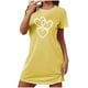 thumbnail image 2 of Camisón corto de talla grande para mujer, camisón de manga corta con estampado de pecho a la moda, camisón para mujer, 2 of 5