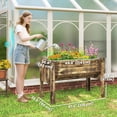 thumbnail image 3 of Outsunny Jardinière Surélevée avec Crochets, Capacité de 660 Lb, Carbonisée, 3 of 10
