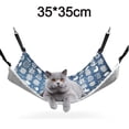 thumbnail image 2 of Hamaca para gatos, jaula transpirable para mascotas con correas ajustables y ganchos de metal, hamaca colgante de doble cara para gatos, hurones, cachorros y otros animales pequeños, 2 of 5