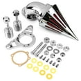 thumbnail image 1 of Krator Motorcycle Chrome Spike Air Cleaner Intake Filter Compatible with 2004-2007 Harley HD Dyna Super Glide Street Bob, 1 of 9