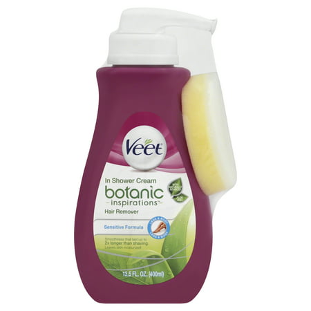 Veet Botanic Inspirations In Shower Cream, 13.5 fl Oz., for Legs &