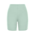 thumbnail image 2 of RKSTN Gym Shorts Women Spring Summer Solid Color High Waist Fashionable Elasticity Soft Versatile Workout Yoga Female 5 Inseam 2PC Slip Shorts, 2 of 9