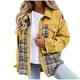 thumbnail image 1 of Chaqueta vaquera de manga larga sin capucha y abrigos de mezclilla de moda para mujer con solapa de color y mangas más delgadas, 1 of 5