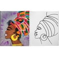thumbnail image 5 of Indigo Art Studio Pre Drawn Canvas Paint Kit for Adults Kids Couples | 8 PACK Discounted Bundle | Afro Queen #5 Retro | DIY Birthday Gift & Sip and Paint With Twist Party Favor (11x14 Inches), 5 of 8