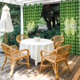 thumbnail image 4 of Outdoor Curtains for Patio Waterproof, St. Patrick's Day Outdoor Privacy Panels Grommet, Lucky Shamrock Green Plants Plaid Country Blackout Outside Curtains for Porch/Cabana 54"x84", 2 Panels, 4 of 8