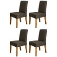 thumbnail image 4 of Amdohai Stretch Solid Diamond Lattice Dining Chair Cover Removable Washable Short, 4 of 7