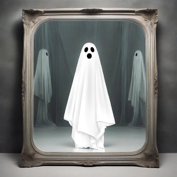 Pegatinas de Fantasmas para Espejo de Halloween, Decoración de Terror, Pegatinas de Vidrio para Baño, Dormitorio, Accesorios de Diseño de Escena de Fiesta, Pegatinas con Patrón de Fantasmas