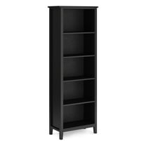 Simpli Home Artisan SOLID WOOD 72 inch x 26 inch Contemporary 5 Shelf Bookcase in Black
