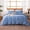 Blue, variant on Sleep Zone 145gsm Duvet Cover Set Queen Soft Jersey-Knit Microfiber Bedding with Zipper & Corner Ties, Black