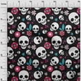 thumbnail image 3 of oneOone Cotton Poplin Black Fabric Skull Craft Projects Decor Fabric Printed By The Yard 56 Inch Wide-aA, 3 of 5