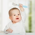 thumbnail image 2 of LIFKOME 1 Set Toddler Spoon Self Feeding Fork Silverware For Toddlers Sky-Blue Metal Plastic Utensils 4.8X1.4X0.4in, 2 of 8