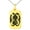 Gold, variant on Stainless Steel Ancient Tribal Unity Rune Engraved Small Rectangle Dog Tag Charm Pendant Necklace