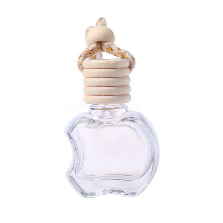 10pcs Car Hanging Glass Bottle Empty Perfume Aromatherapy Refillable  Diffuser Air Fresher Fragrance Pendant Ornament