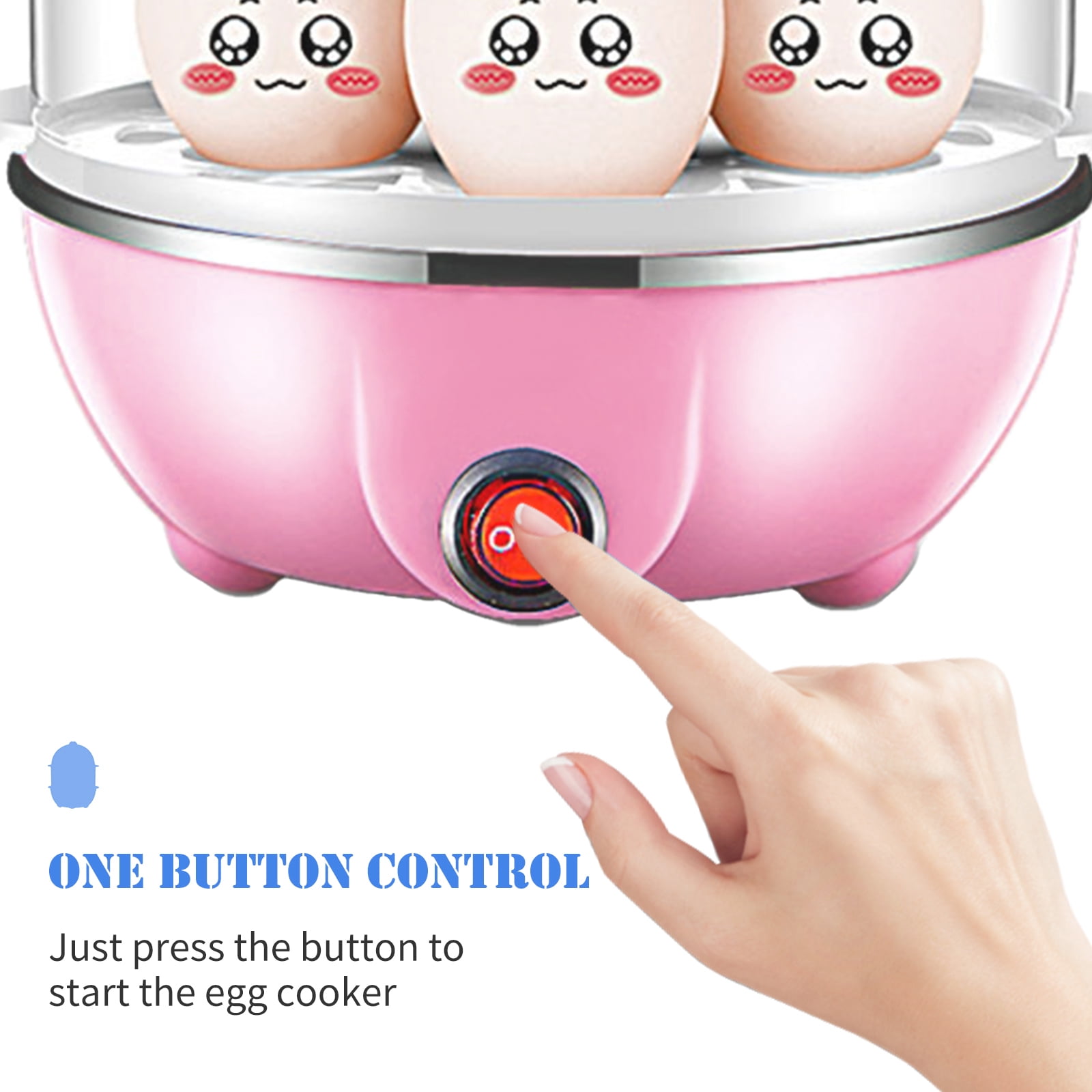 Double Layer Egg Boiler with Measuring Cup Electric Automatic Mini