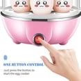 thumbnail image 4 of TFixol Pink 350W Compact Double-Layer Egg Steamer with Auto Shut-Off, 14 Egg Capacity, Includes 40ml Measuring Cup, US Plug, Ideal for Home & Restaurant Use, 4 of 6