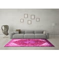 thumbnail image 3 of Ahgly Company Indoor Square Medallion Pink Traditional Area Rugs, 8' Square, 3 of 4