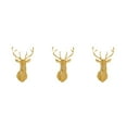 thumbnail image 4 of relayinert Easy To Paste And Remove 3D Deer Head Mirror Wall Sticker For Quick Decor Updates Living Space gold S 3Set, 4 of 6