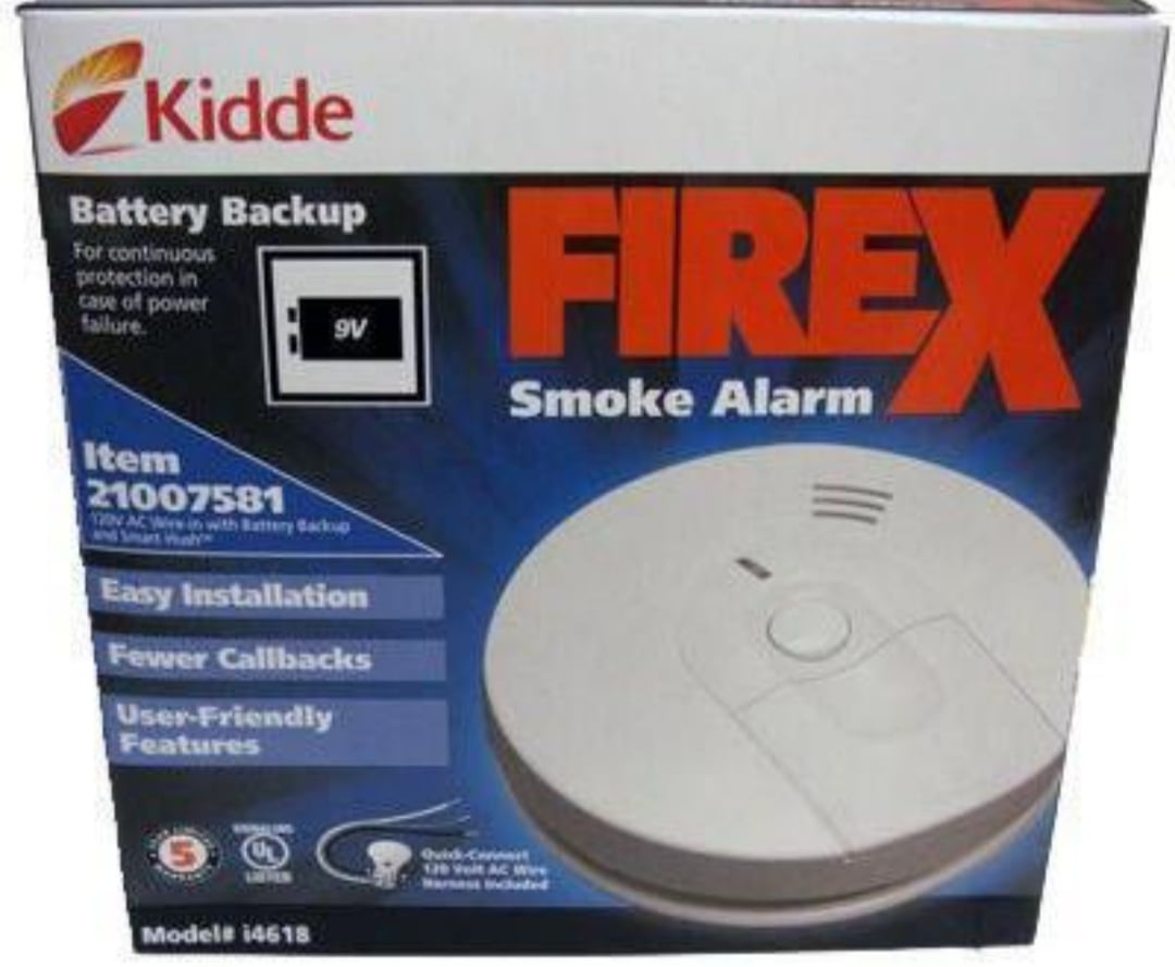 Kidde I4618AC Firex Hardwired Smoke Alarm with Battery Backup x3 PACK 