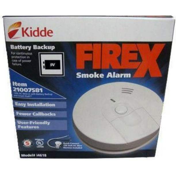 Kidde i4618 Hardwired Smoke Alarm with front loading battery back up