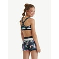 thumbnail image 2 of Justice Reversible Racerback Sports Bra for Girls with Swirl Print, Sizes XS-XL, 2 of 5