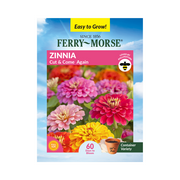 Ferry-Morse 540MG Zinnia Cut & Come Again Annual Flower Seeds Full Sun