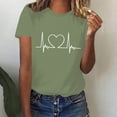 thumbnail image 2 of zbxnLI Valentine's Day Shirts for Women's Graphic Top Crew Neck Short Sleeve T Shirt Ladies Casual Basic Tee, 2 of 7