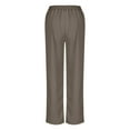 thumbnail image 5 of Odbmxy Pants Plus Women Long High Waist Straight-Leg Women Trousers Quick Drying Loose Brown Solid Color Formal Dressy Pants,5XL, 5 of 7