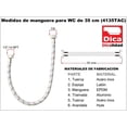 thumbnail image 4 of Manguera Dica 4135TAC para Fregadero 35 cm 1/2 x 1/2 Dica, 4 of 4