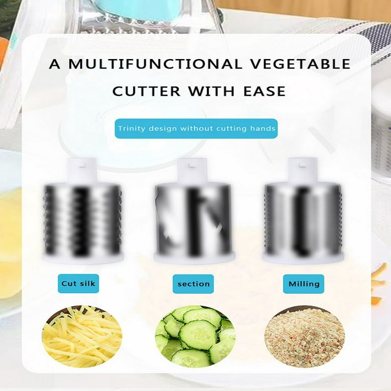 Cheese Grater Manually Shredder Mill Thickness Adjustable Kitchen Tool  Rotary And Manual Round Mandoline Slicer Graters Shredders Grinder Julienne  Veg