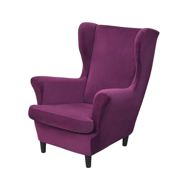 Slipcovers PENDEJATO - Silla plegable de terciopelo suave, color rojo violáceo