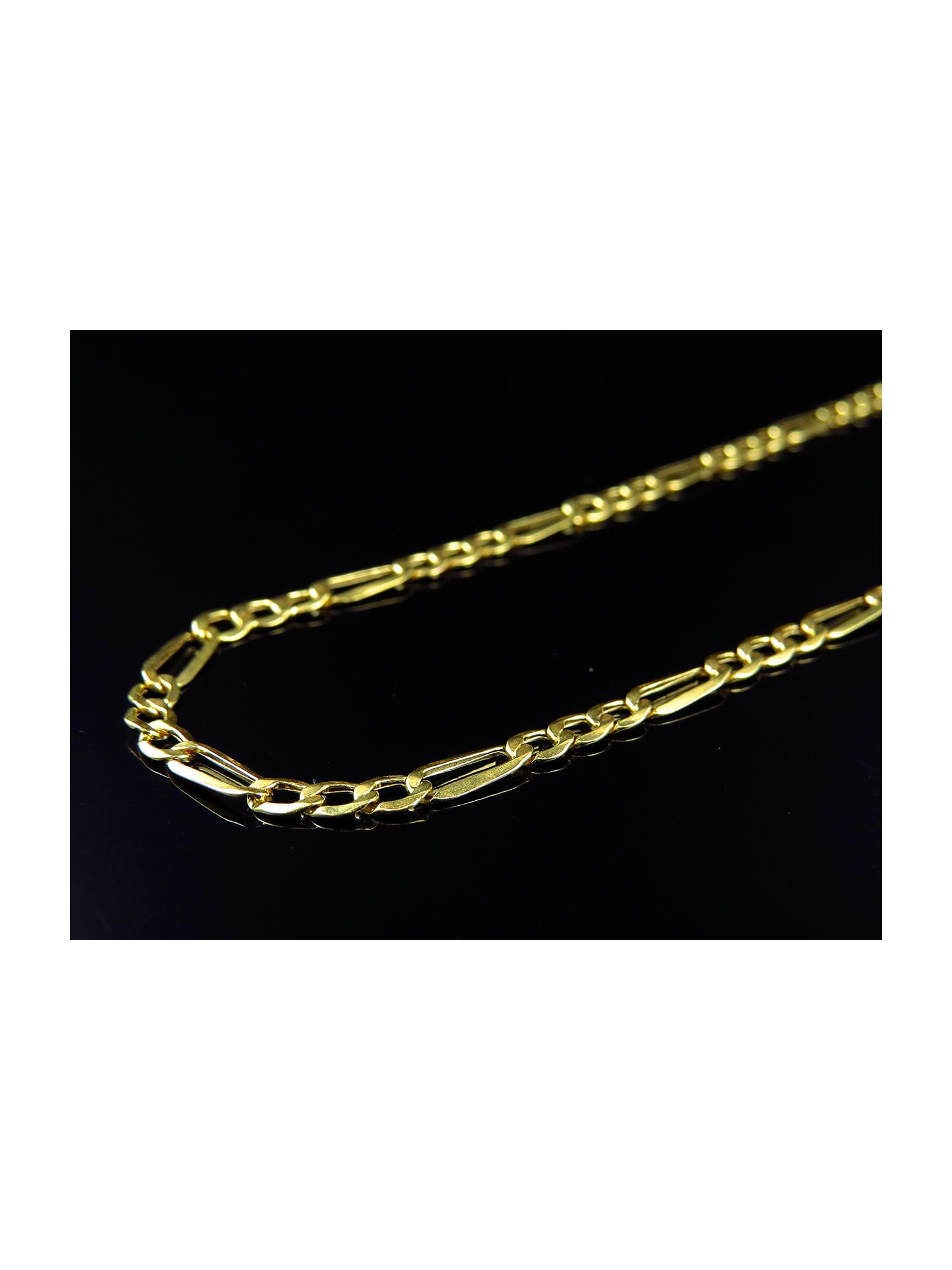 Details about   New 10k Yellow Gold Figaro Figro Chain 2mm 7'' 7inch Nacklace Mens 