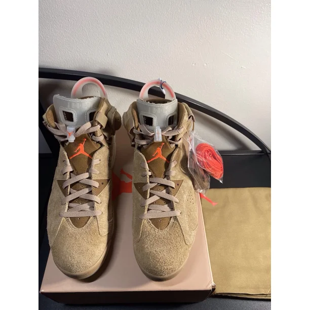 Jo r-dan 6 Retro Travis Scott British Khaki Size 12.5 Brand New