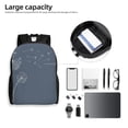 thumbnail image 6 of Fuzoiu White Dandelion Print Laptop Backpack,Work Business Backpacks, Large Capacity Nurse Bag College Bookbag for School, Waterproof Casual Daypack for Travel, 6 of 8