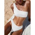 thumbnail image 1 of Riseado Sexy Bikini traje de baño mujer 2023 traje de baño texturizado un hombro verano biquinis ropa de playa trajes de baño Tan Jianjun unisex, 1 of 2