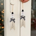 thumbnail image 4 of Black Wooden Christmas Hanging Tag With Bead, Writeable Drawable Gift Label For Tree Diy Ornament, Snowman Themed Holiday Decor, 4 of 6