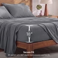 thumbnail image 5 of U by Bedsure Queen Sheets Set, 6 Pieces 18" Deep Pockets Soft Prewashed Microfiber Bed Sheets Set, Gray, 5 of 6