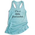 thumbnail image 1 of I'm A Little Firecracker Tank Top, Ladies Racerback Tank Top, July 4th Tank, Patriotic Tank, Cancun, Large, 1 of 3
