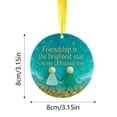 thumbnail image 2 of Hangs Sea Glass Friendship Ornament Timeless Keepsake Heart Hanging Art for Decoration, 2 of 4