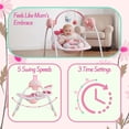 thumbnail image 4 of Columpio portátil para bebés Surbowbaby Pink con 5 niveles de velocidad y 6 canciones, 4 of 8