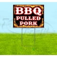 thumbnail image 1 of Bbq Pulled Pork (18" x 24") Yard Sign, Includes Metal Step Stake, 1 of 6