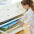 thumbnail image 6 of Martha Stewart Crafting Kids' Art Storage with Drying Racks - White, Wooden Artwork Organizer, 6 of 6