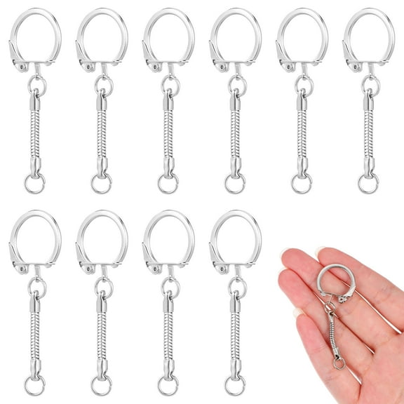 SEWCHICS 30pcs Key Rings for Crafts Iron Durable DIY Projects