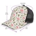 thumbnail image 3 of Picia Rose Flowers Pattern Trucker Hat,Baseball Cap,Sun Protection Cap,Stylish Headwear,Leisure Cap,Outdoor Sports Cap, 3 of 7