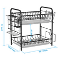thumbnail image 2 of Bextsrack 2 Layers Plate Drying Rack for Kitchen,Black, 2 of 7