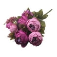thumbnail image 2 of Ludlz Vintage Artificial Peony Silk Flowers Bouquet Home Wedding Decoration 1Pc European Artificial Peony Fake Flower Home Wedding Party Festival Decor, 2 of 7