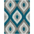 thumbnail image 7 of Well Woven Moira Blue Geometric Trellis 3D Textured Shag 3'11" x 5'3" Indoor Area Rug, 7 of 7