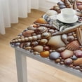 thumbnail image 4 of BANET  Seashells Outdoor Tablecloth, Pile of Seashells Nature Beach Theme Sea Starfish Spiral Shape Pattern, Decorative Washable Picnic Table Cloth White, 4 of 7