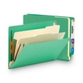 thumbnail image 4 of Smead 26837 Colored End Tab Classification Folders with Six Fasteners - Letter, Green (10/Box), 4 of 7