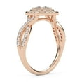 thumbnail image 4 of AFFY Infinity Double Halo Solitaire Engagement Ring for Women, Center 4MM Princess and Round Lab Created Moissanite Ring In 14K Solid Rose Gold Size 9, 4 of 6